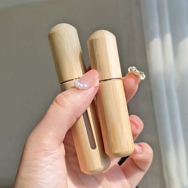 1/2pcs Bamboo Shell Perfume Atomizer, Refillable Spray Bottle, 5ml & 8ml Portable Mini Empty Bottles, Luxury Pocket-Sized Fragrance Dispenser With Visible Window, Bottom-Fill Design For Travel & Outdoors - Image 10