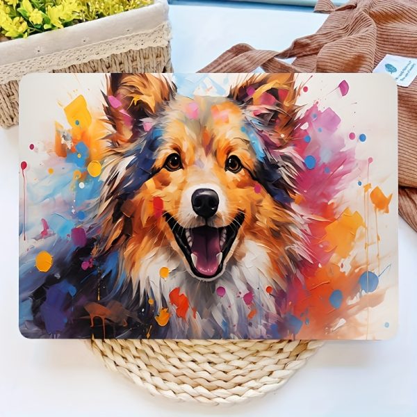 2pcs Oil Painting Puppy Laptop Stickers - Vinyl Self-Adhesive Removable Decals for 33.02-38.1 cm Laptops, No Residue Cute Dog Design for Plastic/Metal Surfaces, Disposable Pet Lover Accessories, Laptop Decoration | Playful Dog Motif | Noresidue Adhesive, Laptop Accessories - Image 6