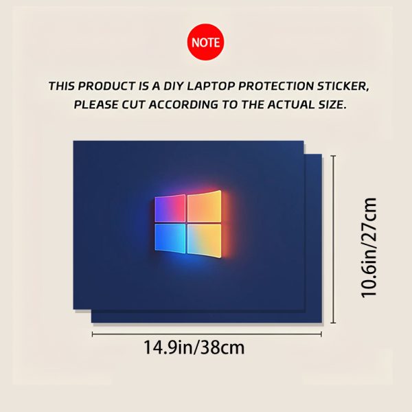 3pcs, 1pc Replacement, No Fear to Break, Window 98 Retro Theme Laptop Sticker, Self-adhesive Anti-scratch PVC Protective Film, Suitable for 30.48-39.62 cm Notebooks, Easy to Install and Remove, High Quality Desig - Image 6