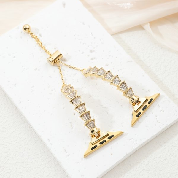 Chain Watch Strap For IWatch Series 10/9/8/7/6/5/4/3/2/1 SE Fashionable Luxury Lady Watch Band For Apple Watch 38mm 40mm 42mm 45mm 46mm 49mm - Image 4
