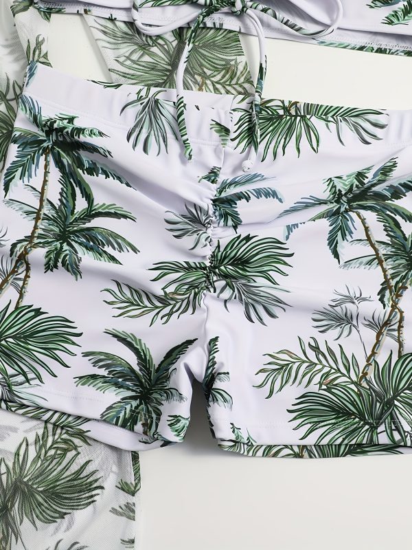 25SS Midsummer Trend New Bikini Three-Piece Swimsuit with Skirt, Long Sleeve Swim Cover-Up for Women - Image 6