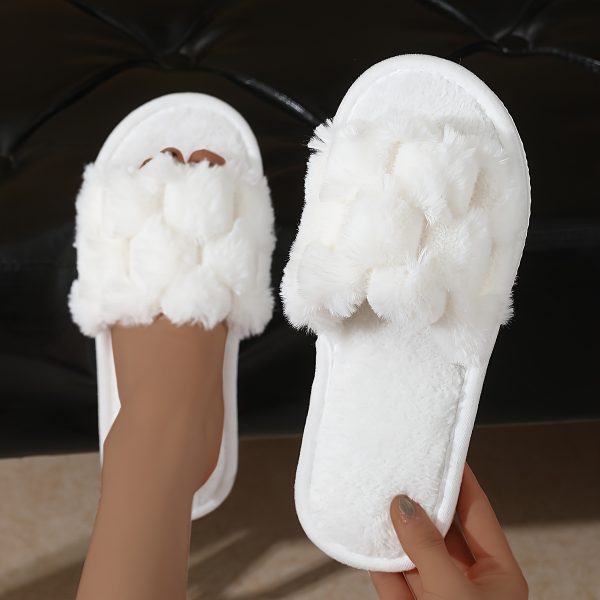 Women'S Casual Plush Slippers for Autumn And Winter, Open-Toe Indoor Floor Slippers That Are Non-Slip, Comfortable, Breathable, And Suitable for All Seasons. - Image 6