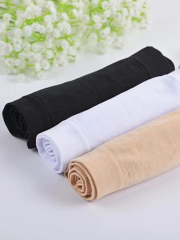 3pcs Women's Elegant Strapless Tube Tops - Smooth Polyester-Spandex Blend, No Underwire, Lightweight Stretchy Fabric for Everyday, Work & Party Wear - Black, White, Beige - Image 6