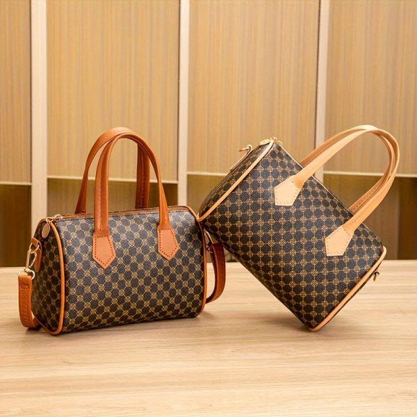 Vintage Polka Dot Mini Crossbody Bag for Women - Lightweight Synthetic Leather with Detachable Adjustable Shoulder Strap & Zipper Closure, Compact 19.51x13.0x11.99cm, Durable Polyester Lining, Deep Brown - Perfect for Travel, Holidays & Gifts, Leather Crossbody Bag, Holiday Gift Accessory, Classic Turnlock Closure - Image 12
