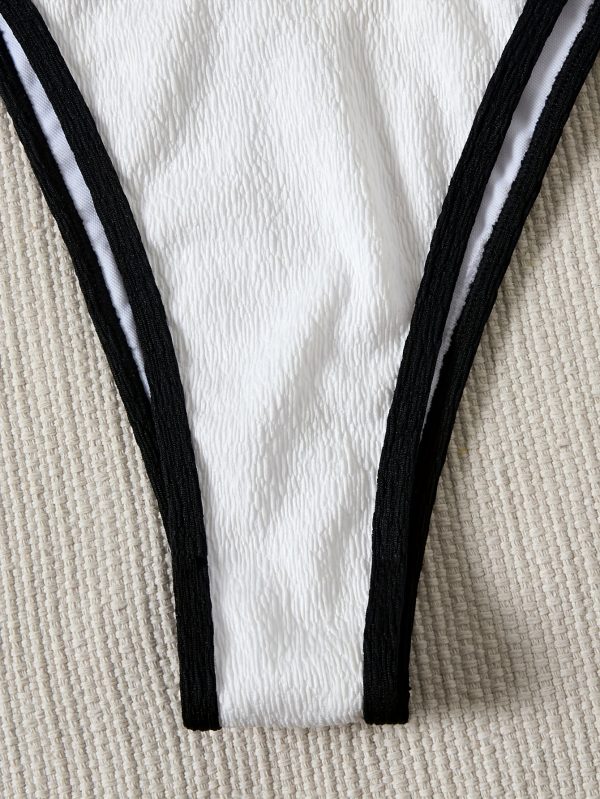 25SS Midsummer Trend Contrast Color Swimsuit Set, Women's Style, Perfect for Beach Vacations - Image 10