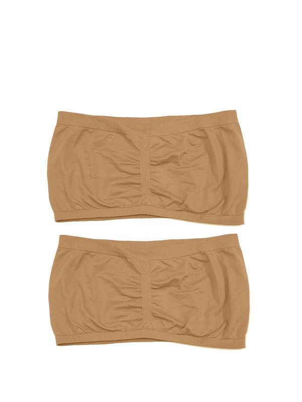 2pcs Strapless Seamless Tube Top – Breathable, Solid Color, Comfortable & Versatile, Sexy Non-Slip Ruched Bra for Women, Essential for Any Wardrobe - Image 10