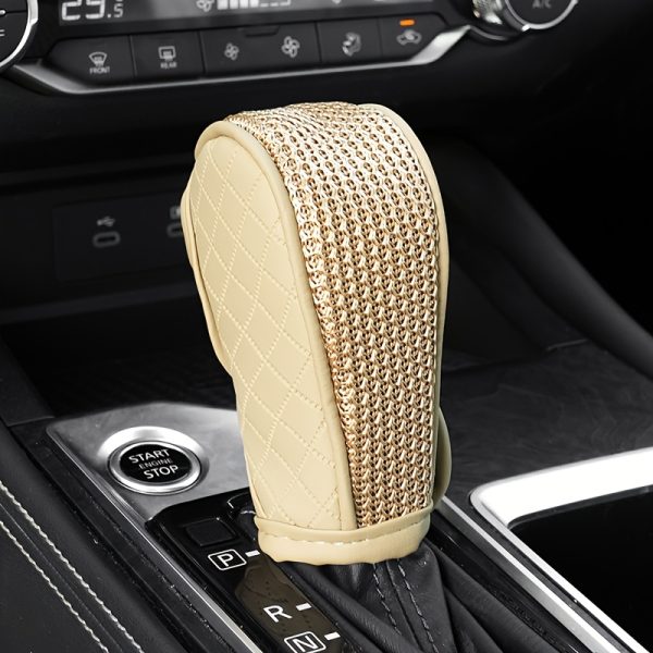 Universal Faux Leather Anti-slip Car Gear Shift Knob Cover Black Auto Parts Car Stall Anti-slip Case Driving Control Cover - Image 7