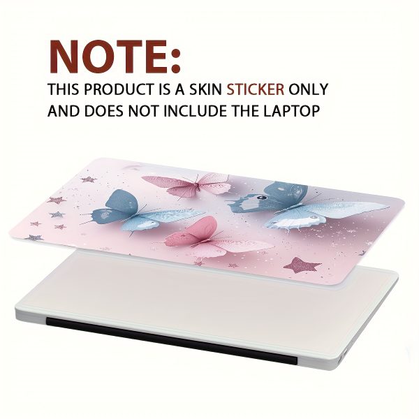 Vinyl Laptop Shell Butterfly Stickers, 2pcs/set Scratch-Proof DIY Art Protective Case for Laptops - Easy-to-Paste and Durable Design Suitable for Notebooks & Cars - Image 4