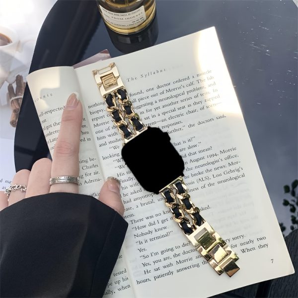 BIIFAKOO new small fragrance style metal stitched ten generations available compatible 38mm 40mm 41mm 42mm 44mm 45mm 46mm 49mm suitable for Ultra Series 10 9 8 7 7 SE 6 5 4 3 5 4 4 3 2 1 - Image 9