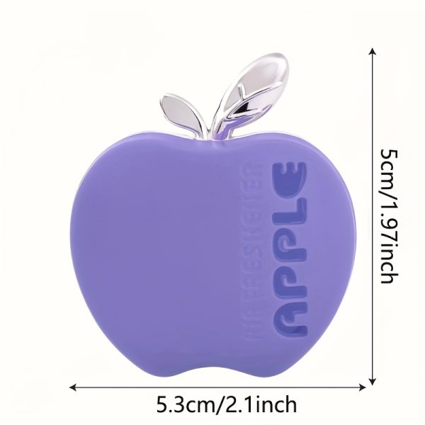 Apple-Shaped Car Air Freshener Diffuser with Vent Clip - Green Leaf Design, Long-Lasting Scent, Ideal for Vehicle A/C Outlets, Easy to Install, Car Vent Clip Freshener | Natural Aroma Diffuser | Aroma Diffuser - Image 2