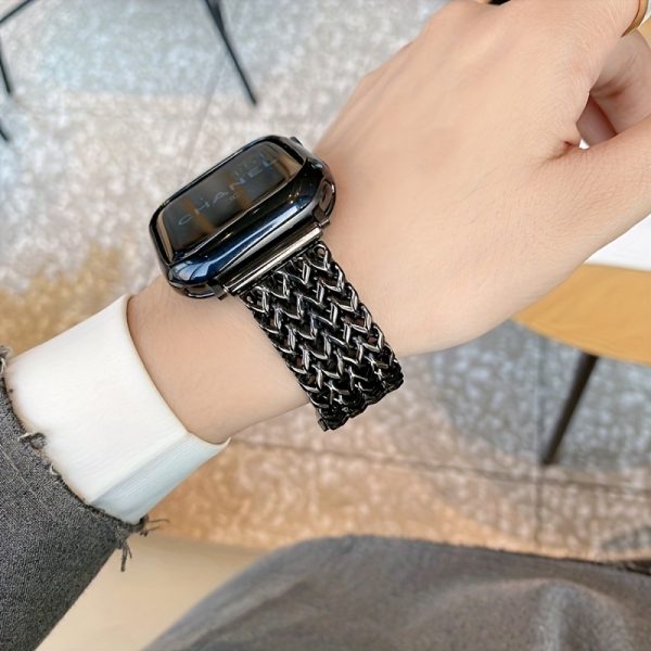Stainless Steel Love Woven Watch Band S10 Can Be Used Compatible with 38mm 40mm 41mm 42mm 44mm 45mm 49mm Creative Summer Ins Breathable Suitable for Series 10 9 8 7 6 5 4 3 2 1 SE/Ultra Christmas Valentine'S Day Perfect Gift - Image 10