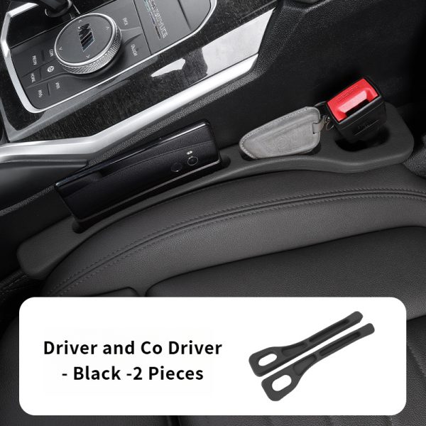 Pack of 2 Car Seat Gap Storage Strips, Leak-proof Design Prevents Debris Falling and Can Also Store Small Items, In-Car Interior Gap Organizer - Image 3