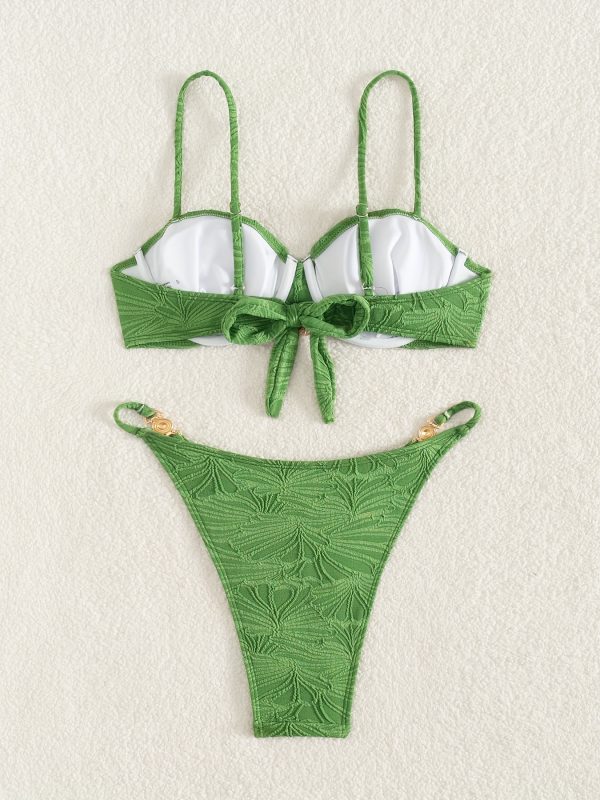 2025 New Jacquard Steel Support Split Women's Bikini Set - Image 2