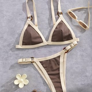 Small Pit Strip Women'S Three-Point Split Bikini Swimsuit