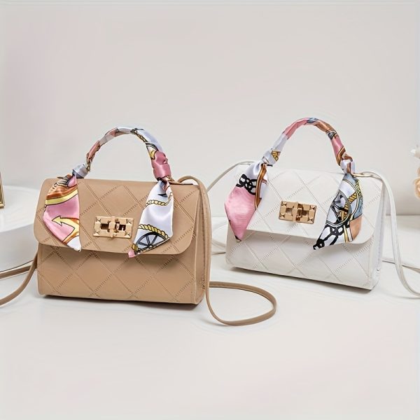 Stylish Women'S Crossbody & Shoulder Bags - with Golden-Tone Hardware, Black, White, Red, Brown Options, Perfect for Casual, Office, or Party Use, Ideal Gift for Her, Versatile Shoulder Bag | Elegant Accessory | Durable Polyester Lining
