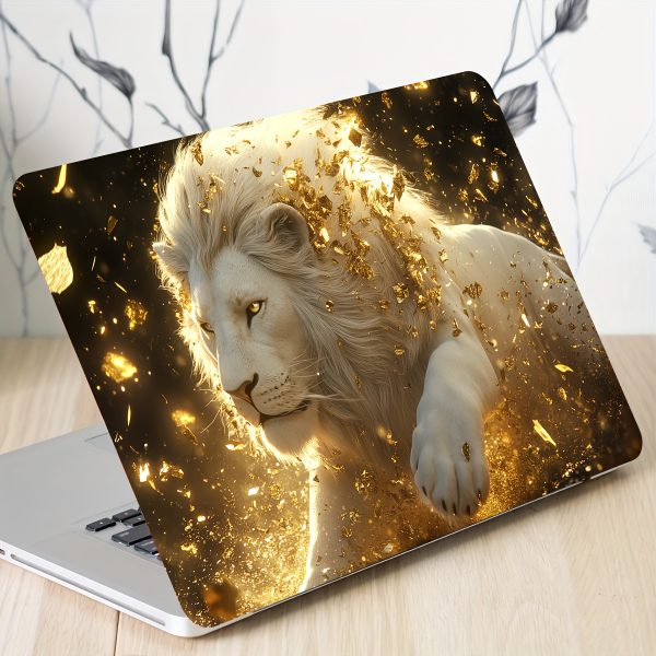 3pcs, 1pc spare, no need to be afraid of bad stickers, vinyl laptop shell Golden lion sticker, anti-scratch DIY art protective case, suitable for HP, Dell, Lenovo, Apple, Asus laptops - easy to stick and durable design Suitable for notebooks, cars, helmets, motorcycles, refrigerator decorations - Image 5