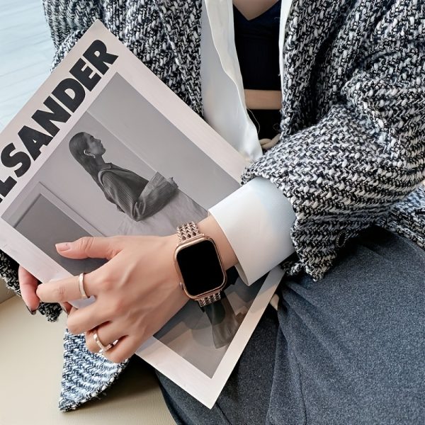 Stainless Steel Love Woven Watch Band S10 Can Be Used Compatible with 38mm 40mm 41mm 42mm 44mm 45mm 49mm Creative Summer Ins Breathable Suitable for Series 10 9 8 7 6 5 4 3 2 1 SE/Ultra Christmas Valentine'S Day Perfect Gift - Image 6