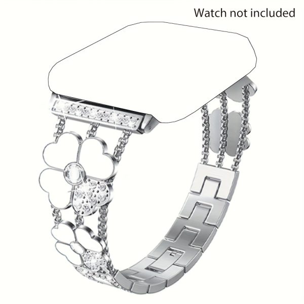 Shiny Clover Petal Metal Strap Bracelet for Apple Watch Ultra 2/1 Series 10 9 8 7 6 5 4 3 2 1 SE Women'S Bands - Image 7