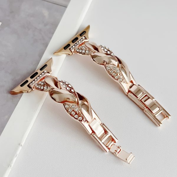 1pc Elegant Zodiac Sign Zinc Alloy Bracelet for Women - Sparkling Rhinestone Design, Adjustable Deploy Clasp, Perfect for Apple Watch (38mm-49mm), Ideal Gift for Parties, Nightclubs, Weddings, and Daily Wear, Party Accessory|Zodiac Themed|Adjustable Bracelet - Image 8