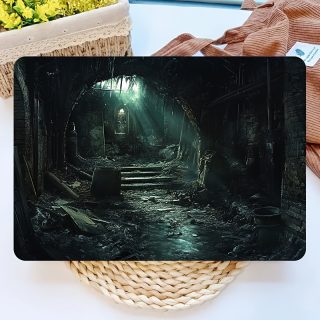 Just Notebook Light Beige Sticker, Scene Picture of Dismal Underground Passage with Faint Light, Scratch-Proof Art Protection Sticker, Suitable for HP, for Dell, for Lenovo, for Apple, for Asus and other laptop