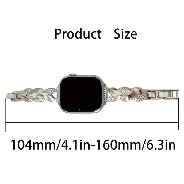 1pc Elegant Zodiac Sign Zinc Alloy Bracelet for Women - Sparkling Rhinestone Design, Adjustable Deploy Clasp, Perfect for Apple Watch (38mm-49mm), Ideal Gift for Parties, Nightclubs, Weddings, and Daily Wear, Party Accessory|Zodiac Themed|Adjustable Bracelet - Image 3