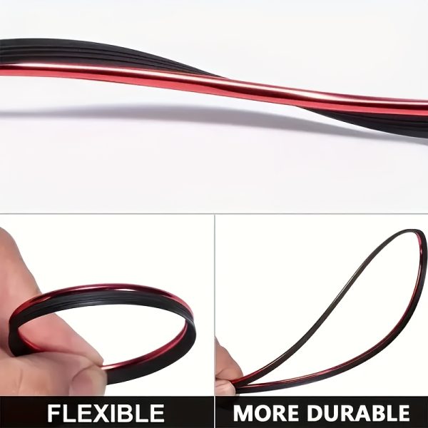 5 Meter Car Interior Strips - Elastic Easy-to-Install Dashboard and Door Decorative Kit with Installation Tools. Universal Flexible PVC Car Mold Strips, Internal Car Decoration, Dashboard Door Cover, Car Styling Decoration, Easy to Install - Image 3