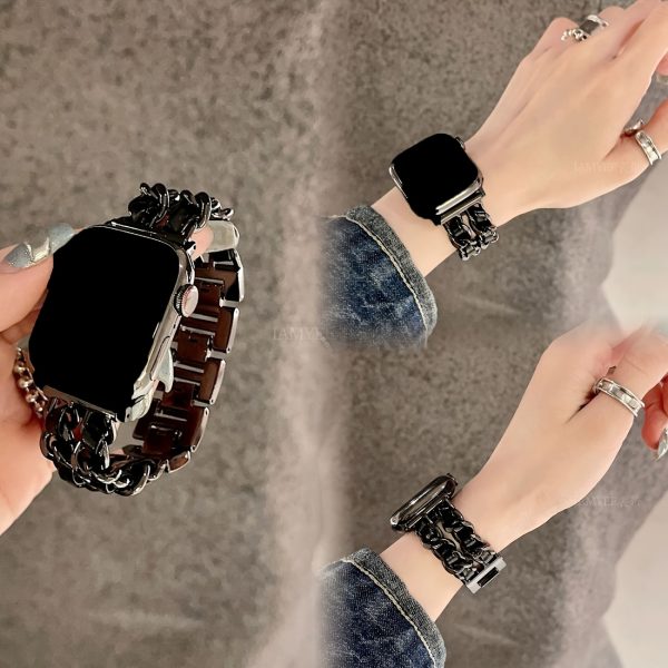 BIIFAKOO new small fragrance style metal stitched ten generations available compatible 38mm 40mm 41mm 42mm 44mm 45mm 46mm 49mm suitable for Ultra Series 10 9 8 7 7 SE 6 5 4 3 5 4 4 3 2 1 - Image 5