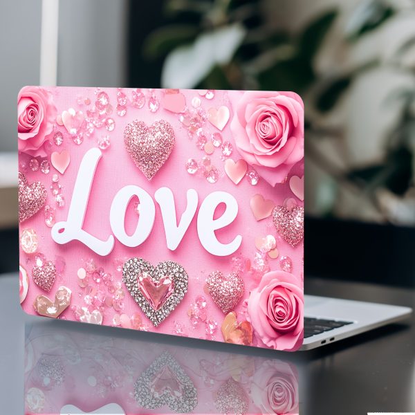 Pack of 2 Love Laptop Art Decal Protective Cases, Universal Netbook Light Beige Stickers Non-Duplicate Use Field Notebook Computer Light Beige Sticker Decals Waterproof and Scratch Resistant - Waterproof, Anti-scratch, Suitable for Laptops, Cars - Image 7
