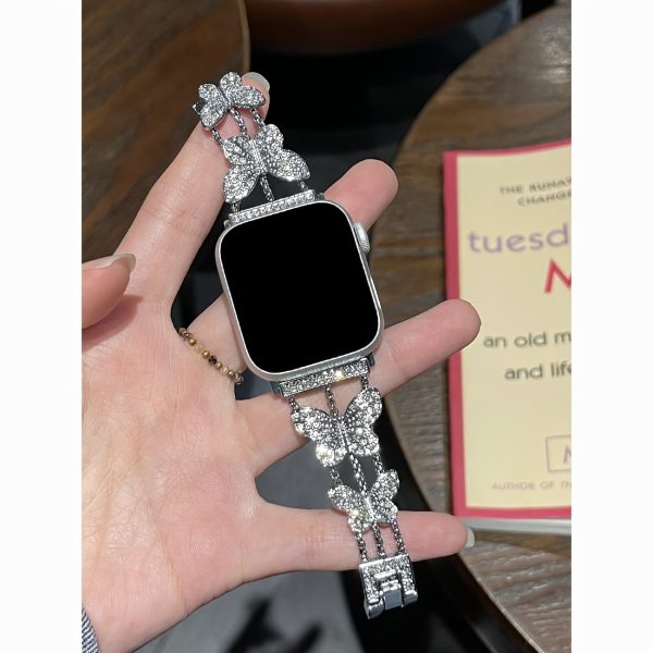 Add glory to your watch with a BIIFAKOO one double butterfly strap - Compatible with i Watch Series S10 available 9/8/7/6/5/4/3/2/1/SE/Ultra - Shiny and stylish, suitable for women 38mm 40mm 41mm 44mm 45mm 49mm - Image 12