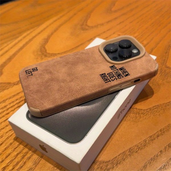 Phone Case with a Simple Lettered Faux Leather Design for Iphone Models 16, 15, 14, 13, 12, And 11 Pro Max. - Image 7