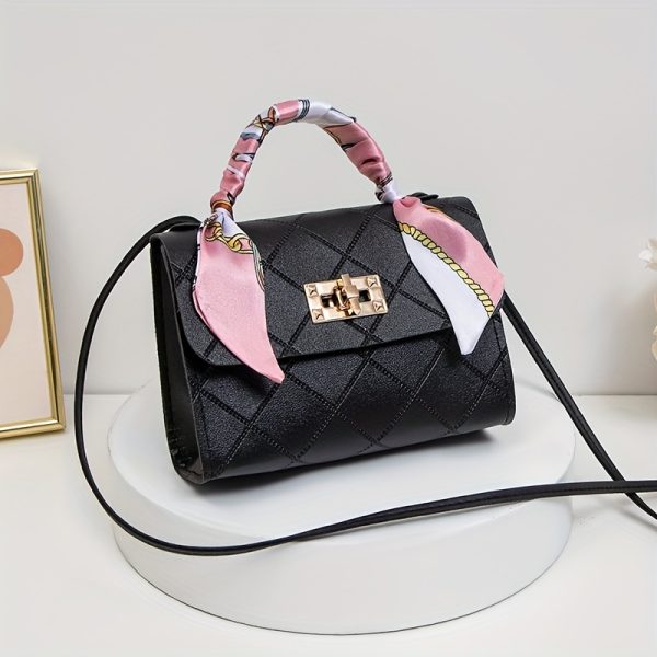Stylish Women'S Crossbody & Shoulder Bags - with Golden-Tone Hardware, Black, White, Red, Brown Options, Perfect for Casual, Office, or Party Use, Ideal Gift for Her, Versatile Shoulder Bag | Elegant Accessory | Durable Polyester Lining - Image 6