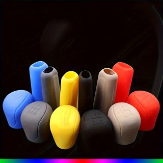2pcs Silicone Car Interior Accessories - Gear Shift and Handbrake Covers, Durable Protective Wraps