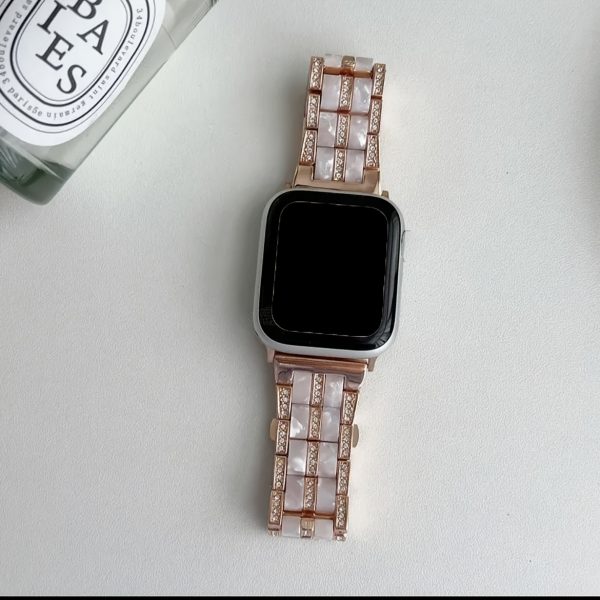 BIIFAKOO-era metal stitching two-color resin watch strap compatible with Apple watch strap 38mm 40mm 41mm 42mm 44mm 45mm 46mm 49mm suitable for Ultra series 10 9 8 7 SE 6 5 4 3 2 1 - Image 9