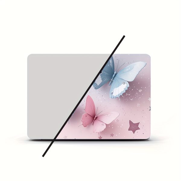 Vinyl Laptop Shell Butterfly Stickers, 2pcs/set Scratch-Proof DIY Art Protective Case for Laptops - Easy-to-Paste and Durable Design Suitable for Notebooks & Cars - Image 5