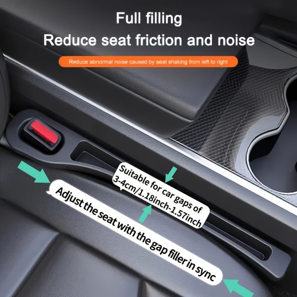 Pack of 2 Car Seat Gap Storage Strips, Leak-proof Design Prevents Debris Falling and Can Also Store Small Items, In-Car Interior Gap Organizer - Image 4