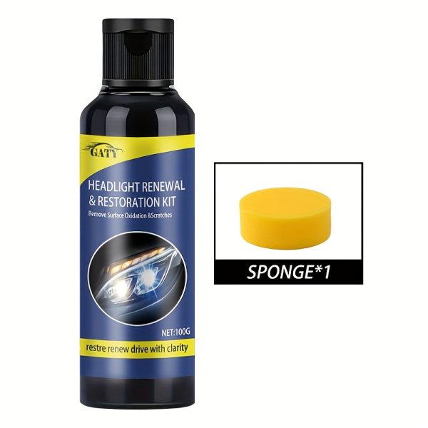 Automotive Quick-Flash Headlight Restoration Liquid, Polishing & Waxing Kits, Universal ABS Item Form, Durable Clear Finish, Scratch Removal, No Grinding Required, Restores Clarity, Headlight Restoration | Quickheadlight Revival | Clear Finish, Car Light Restoratio - Image 3