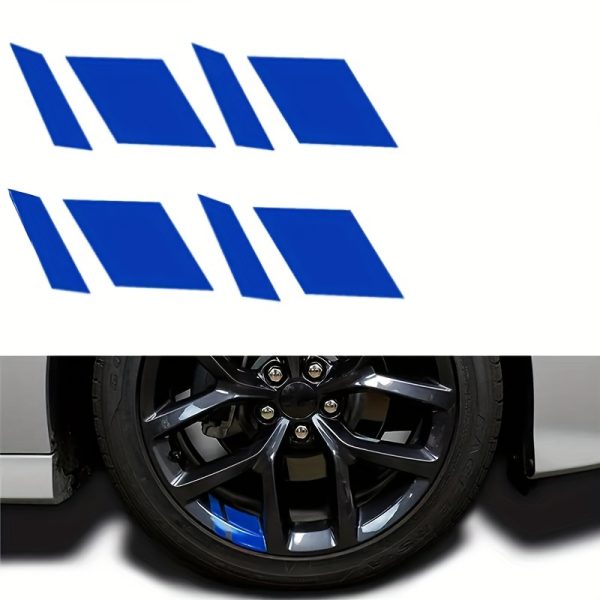 4pcs Reflective High Gloss Polyurethane Wheel Rim Decals for Enhanced Vehicle Safety, Self-Adhesive Stripes, Left Placement on Plastic Surfaces, Fantasy Space Auto Theme - Image 13