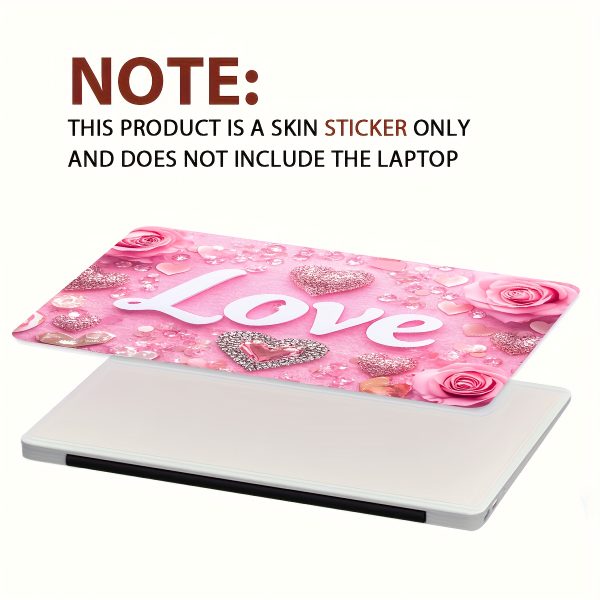 Pack of 2 Love Laptop Art Decal Protective Cases, Universal Netbook Light Beige Stickers Non-Duplicate Use Field Notebook Computer Light Beige Sticker Decals Waterproof and Scratch Resistant - Waterproof, Anti-scratch, Suitable for Laptops, Cars - Image 6