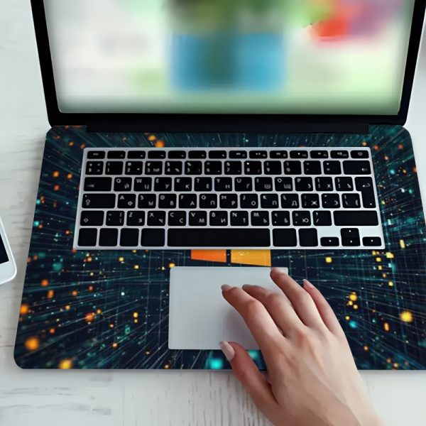 3pcs, 1 spare, no need to worry about peeling off, PVC laptop Light Beige, protective film, 38.99x27.05 cm, with Window 98 retro theme DIY customization, perfect gift for friends, notebook protection | Fashionable laptop cover | PVC material - Image 5
