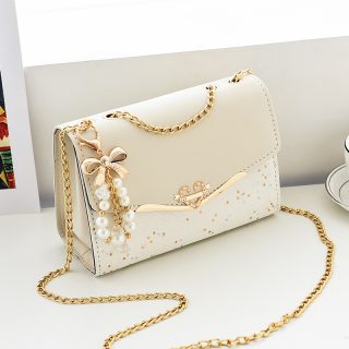 Fashionable New Women'S Shoulder Bag. This One Is a Crossbody Bag with Six Color Options to Choose From. It Is Fashionable Bohemian Beige PU Crossbody Bag with Tassel Charm - City Style Flip-Top Shoulder Bag with Metal Chain And, Lightweight And Convenient, Suitable for Shopping, Office, College, Travel - Women, Occasions, Lovers' Ideal Gift for Valentine'S Da