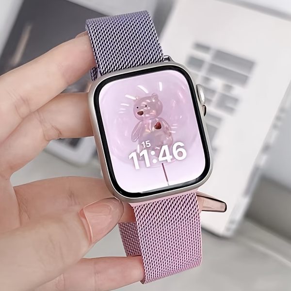 [Shiyu Milanese] Shiyu Milanese Loop Band for Apple Watch | Stainless Steel Mesh, Magnetic Clasp, Waterproof Strap | Compatible with Series 1-10 & SE, Sizes 38mm-49mm, Elegant Design for Men and Women - Image 22