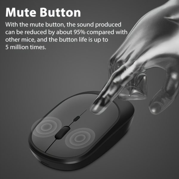 2.4G&Wireless Dual Mode Mouse Portable Rechargeable Wireless Computer Mouse Ergonomic Office Mice For Macbook PC Computer Notebook Tablet Laptop Accessories - Image 7
