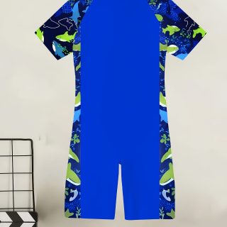 Fashionable Print One-Piece Swimsuits for Boys, Girls And Teenagers, Swim Trunks for Boys, Girls And Teenagers, Professional Swimsuits And Trunks for Swimming Enthusiasts, Novel Pattern Design, Comfortable Quick-Drying And Breathable Fabric, Suitable for Boys And Girls