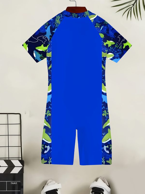 Fashionable Print One-Piece Swimsuits for Boys, Girls And Teenagers, Swim Trunks for Boys, Girls And Teenagers, Professional Swimsuits And Trunks for Swimming Enthusiasts, Novel Pattern Design, Comfortable Quick-Drying And Breathable Fabric, Suitable for Boys And Girls