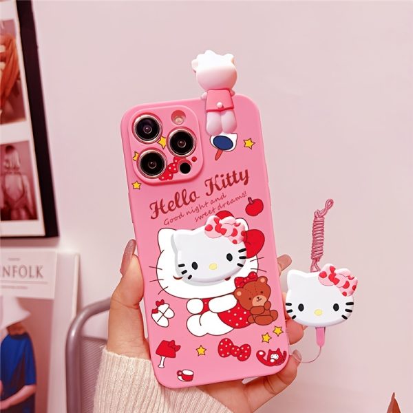 Sanrio Sanrio Cartoon Mobile Phone Case with Stand, Suitable for iPhone 16/15/14/13/12/11/XS/XR/X Plus Pro Max Mobile Phone Case TPU Soft Shell Cartoon Cute and Fashionable Full-coverage Mobile Phone Case - Image 5