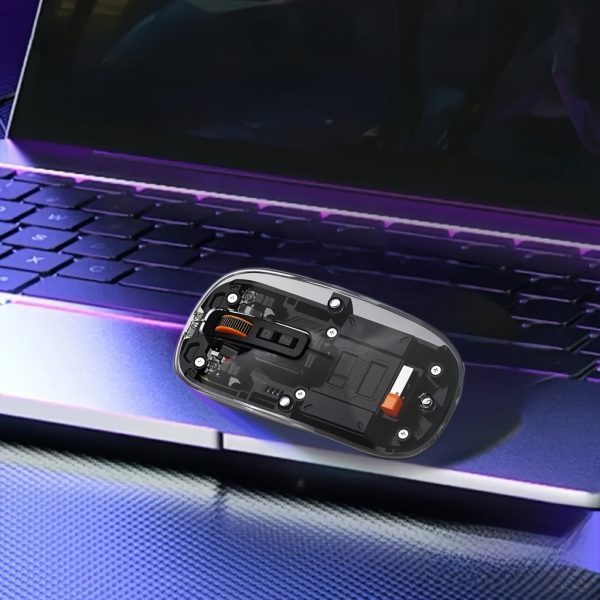 Portable Magnetic Wireless Mouse with Transparent Cover, USB Charging, 3-Level DPI Adjustment, Ideal for Office and Library Use, Perfect Gift for Family and Friends on Father'S Day, Mother'S Day, Valentine'S Day - Image 4