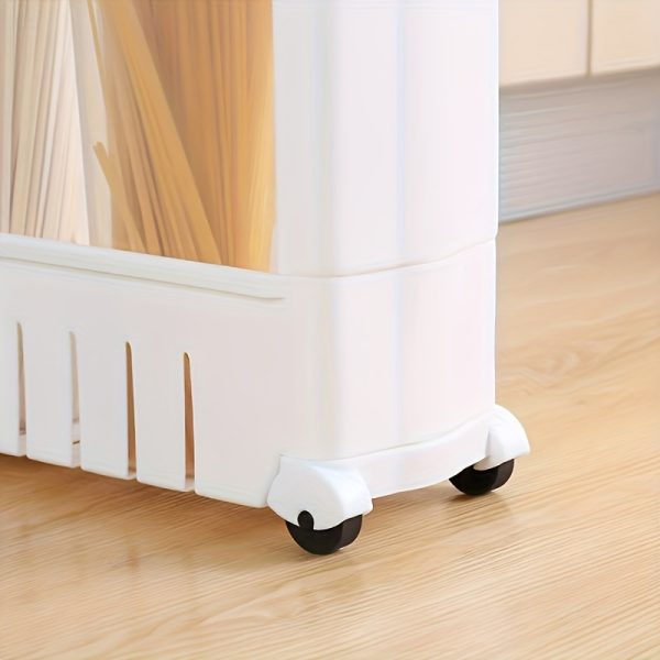 3-Tier Ultra-Narrow Refrigerator Edge Gap Organizer - Freestanding Cart for Bathroom and Living Room Storage - Suitable for Hotel Home Kitchen Bathroom Living Room Scenarios - Image 10