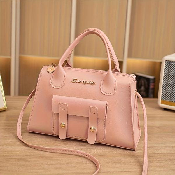Women's Minimalist Luxury Crossbody Bag with Detachable Adjustable Strap - Compact Handbag for Travel, Shopping & Commute, Zipper Closure, 6 Colors (Khaki/Light Brown/White/Pink/Green/Black), Crossbody Purse, Commute Handbag, Modern Handbag, Sleek Design, Casual Accessory, Stylish Purse, Durable Material, Versatile Purse, Travel Essentials - Image 14