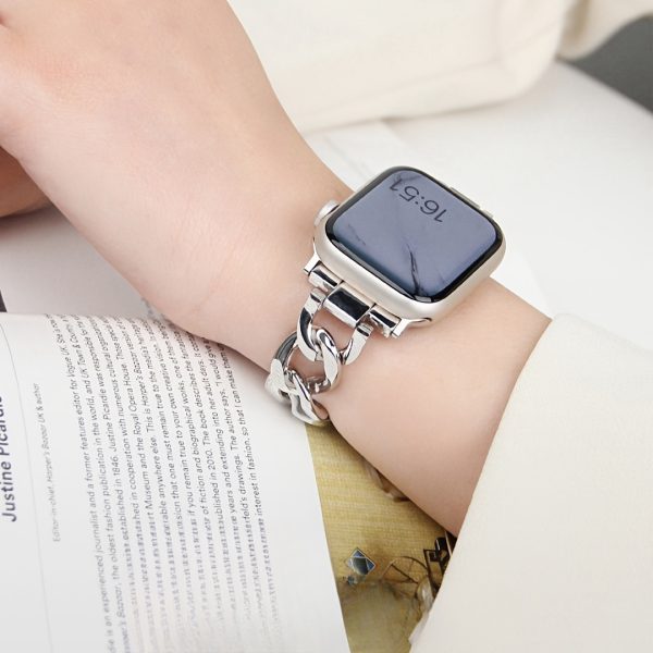 Exquisite Style Metal Bracelet Strap For Iwatch Series 10 9 8 7 SE 6 5 4 3 Bracelet - Fashionable Versatile Design For Men And Women, Elegant Girls Watch Strap For IWatch Strap 46mm 38mm 40mm 41mm 42mm 44mm 45mm 49mm - Youth Watch Strap Single Item - Image 10