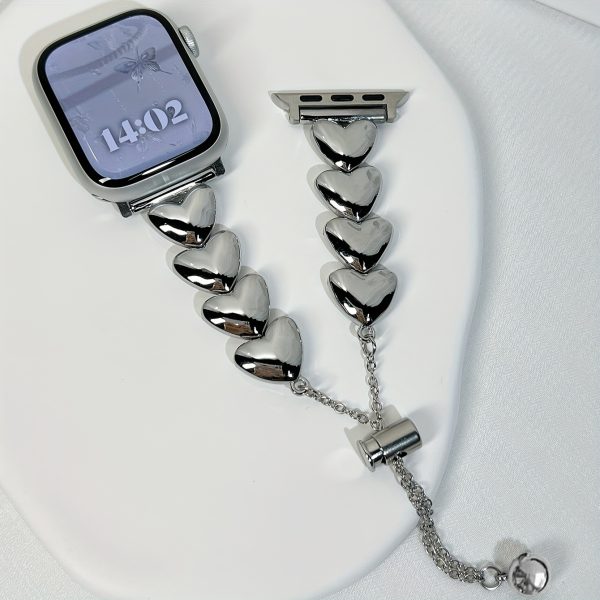 A Stylish And Simple Ladies' Apple Watch Bracelet With A Heart-shaped Buckle, Suitable For IWatch Series SE1 2 Ultra, Is Durable And Eye-catching For Your Best Friend. - Image 11